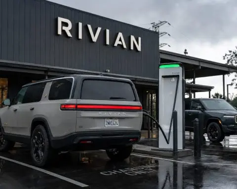 Rivian Automotive (NASDAQ:RIVN) shares fall 9.6% as software gains help balance vehicle losses