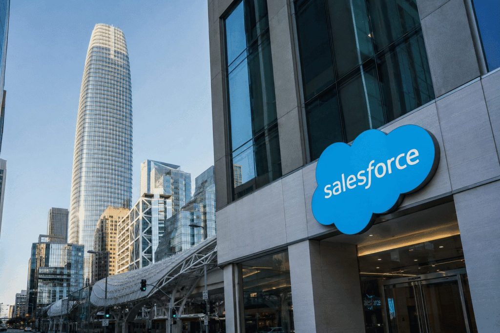 Salesforce Shares Rise 2% After JPMorgan $250 Price Target Hints at $46 Billion Valuation Shift