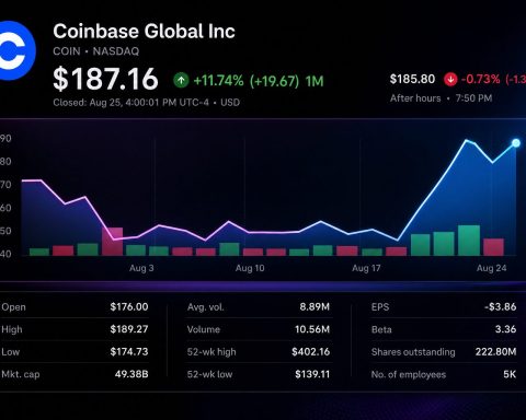 Stock chart for NASDAQ:COIN