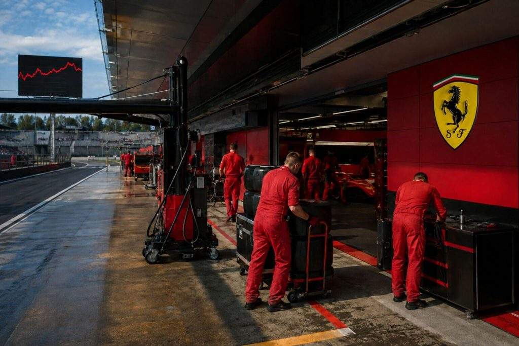 Ferrari Stock Faces Monza Test as Hamilton Starts Fourth and Racing Revenue Cuts Both Ways